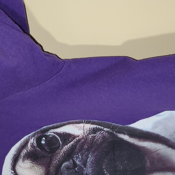 " Pug Life " Graphic Tee, NWOT, Purple, Unisex Small - Picture 6 of 8